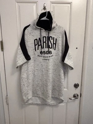 Parish Nation Hoodie Gray Spell Out Sweatshirt 4XL - Image 1 of 4