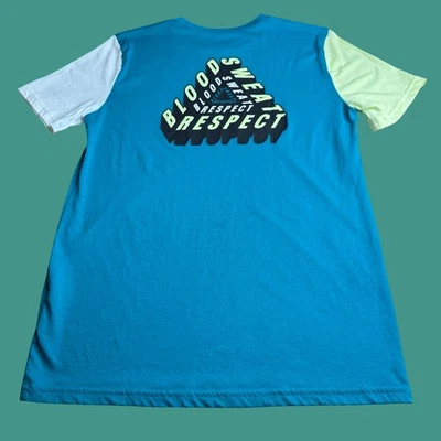 Under Armour Youth YXL Shirt Teal Project Rock Respect Tri Logo Bull Gym - Image 1 of 4