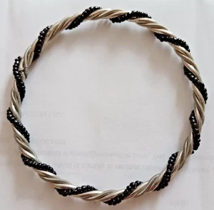 Armreif Armband schwarz und silberfarben - Bild 1 von 2