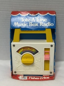 FisherPrice Over The Rainbow Radio Music Box WindupTOY VINTAGE TOTE A TUNE WORKS - Picture 1 of 7