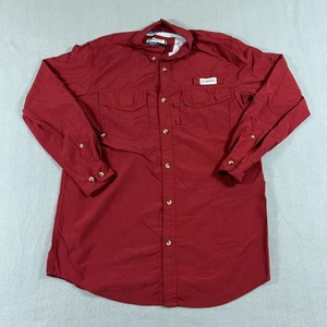 Magellan Outdoors Fishing Shirt Mens Small Red Angler Fit Long Sleeve MagChill - Picture 1 of 17