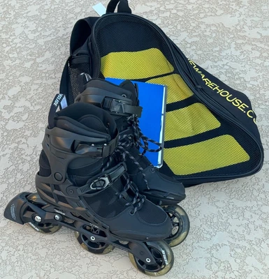 POWERSLIDE PHUZION ARGON BLACK 100 INLINE SKATES MIT TRAGETASCHE - HERREN 10,5 - Bild 1 von 4