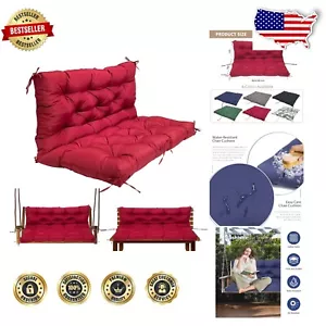 Durable 4-Inch Thick Outdoor Cushion Replacement in Wine - Fits Various Benches - Picture 1 of 9