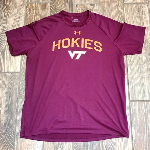 Under Armour Virginia Tech Hokies Maroon Tagless Training Shirt Football M L Cover