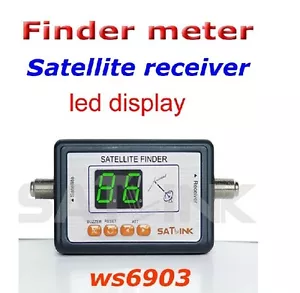 SATLINK WS-6903 Digital Satellite Signal Finder Directv Meter LCD Buzzle for TV