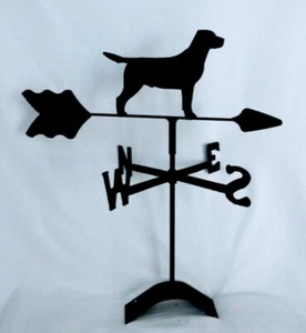 labrador retriever roof mount weathervane black wrought iron look made in usa - Picture 1 of 1