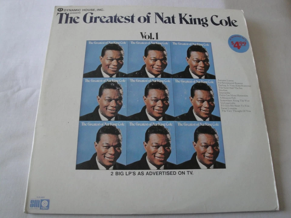 The Greatest Of Nat King Cole, Vol. 1 & 2 VINYL LP ALBUM 1972 CAPITOL SPECIAL MA - Image 1 of 2