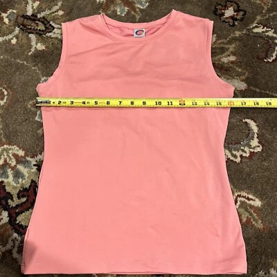 Vintage 24 Hour Fitness Women’s Tank Top Pink Size Large Retro Sports Tank Mesh - Image 1 of 4