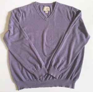 Artikel 365 Baumwoll-Kaschmir-Mischung Pullover Herren XL V-Ausschnitt Pulli Lila " - Bild 1 von 4