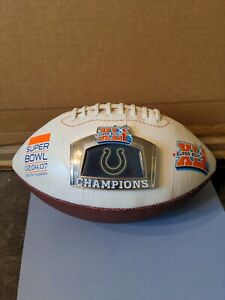 Super Bowl XLI Full Size Football & Super Bowl History Colts Champions Peyton