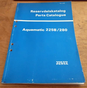 Volvo Penta Aquamatic 225B/280 Parts List Book Catalog Manual 3379 - Picture 1 of 1