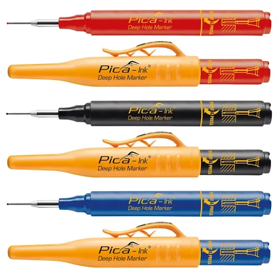 Pica Ink Big Ink Tieflochmarker Baumarker Schwarz Rot Blau Permanentmarker