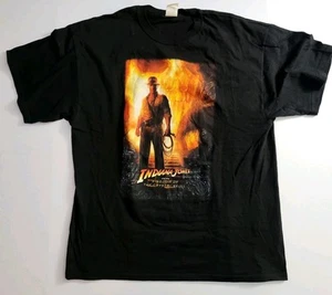 VTG Indiana Jones Movie Promo T-Shirt Mens XL Kingdom Of The Crystal Skull - Picture 1 of 4