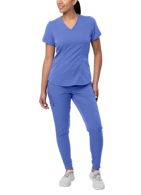 Blusa Médica y Pantalones Médicos Adar Pro Modernos Atléticos para Mujer Modernos Cuello en V Foto 1 de 4