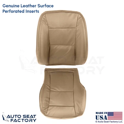Fundas laterales del conductor de cuero genuino beige Sahara para Mercedes Benz Clase S 2010-2013 Foto 1 de 4