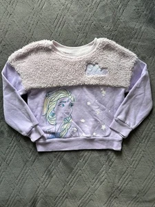 Disney Frozen Elsa Purple Sweater Sz 6 - Picture 1 of 7