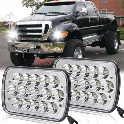 Par de faros LED aprobados por el DOT 5x7 7x6 con DRL para Ford F650 F750 L9000 F-250 Foto 1 de 4