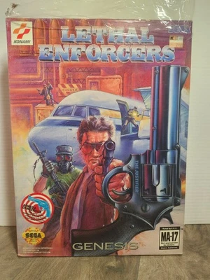 Lethal Enforcers Sega Genesis The Justifier Game And Revolver In Box NM - Image 1 of 4