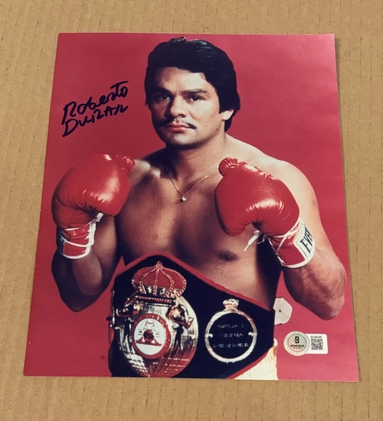 ROBERTO DURAN SIGNED 8X10 BOXING PHOTO BECKETT CERTIFIED - Image 1 of 1