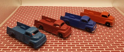 Camioneta pick-up vintage Tootsie Toy Ford F6 1949 colección de 4" lote de 4 Foto 1 de 4