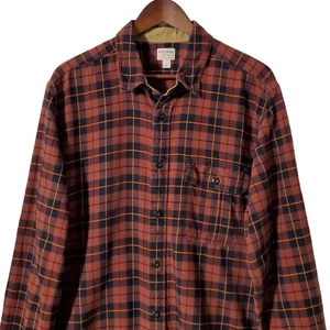 C.C. Camisa a Cuadros FILSON Talla L Cobre Negra Bolsillo Manga Larga Para Hombre - Imagen 1 de 10