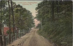 Lovers' Lane Tumbling Run Pottsville PA 1915 PM Postcard - Picture 1 of 2