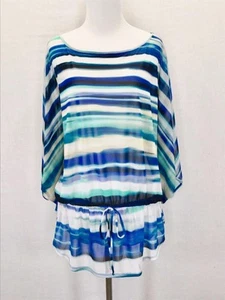 Top Chico's Travelers Acuarela Rayas Talla 12 Mediano Chico Talla 2 Multicolor Nuevo - Imagen 1 de 11