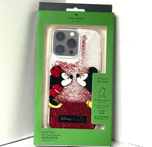 Kate Spade × Disney iPhone 15 Pro Max Hülle Minnie Mickey Liquid Glitter Rot 6,7" - Bild 1 von 5