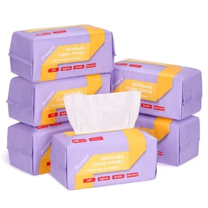 600 Count Disposable Face Towels for Bathroom Hand Washcloth Lint-Free Dry Wi... - Picture 1 of 7