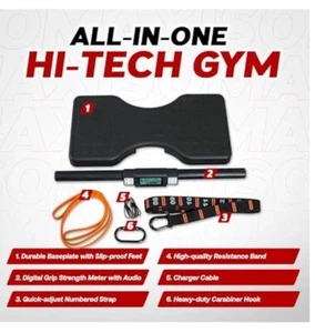 Strength Training Barbell, Digital Force Gauge, Compact All,in,One Workout - Picture 1 of 9