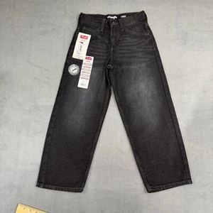 Wrangler Boys Youth Black Loose Fit Denim Jeans Skater Adjust fit Waist NEW 8 R - Picture 1 of 10