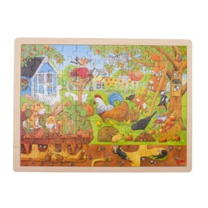 Puzzle Holzpuzzle Einlegepuzzle Unser Garten 96 Teile Goki 57743 - Picture 1 of 1