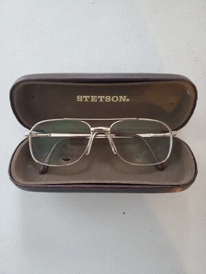 NWOT Stetson Zyloware 057 Eyeglasses Frame Mens Gold Aviator Full Rim 57-16-178 - Image 1 of 4