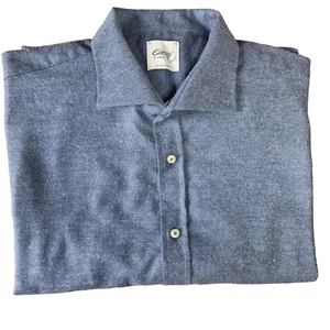 Shirt Oscar of Sweden Fitted 44 100% Cotton Blue - Picture 1 of 11
