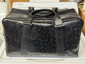 Jack Spade Small Eaton Duffle NYRU1829 Embossed Paisley Black NWT - Picture 1 of 9