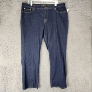 Lauren Ralph Lauren Jeans Womens 18W Blue Stretch High Rise Straight *NWT* - Picture 1 of 14