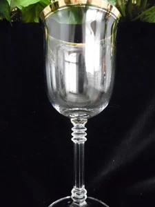 MIKASA KRISTALL "GOTISCHES GOLD" WASSERKELCHE KRISTALLGLÄSER - SET (8) - Bild 1 von 3