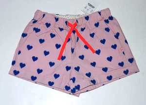NWT J CREW CREWCUTS Girls Shorts Hearts Shorts Fuzzy Hearts Blue Purple Shorts 8 - Picture 1 of 1