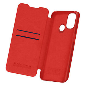 Nillkinn Series flip wallet case, card slot OnePlus Nord N100- red
