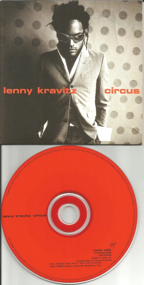 LENNY KRAVITZ Circus EDIT CARD Sleeve EUROPE Made PROMO DJ CD single USA seller Foto 1 de 1