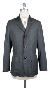 Kiton Dark Gray Silk Solid Jacket - (KT116174) - Picture 1 of 4