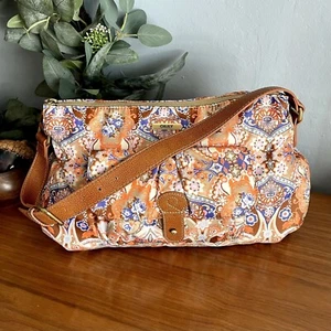 Oilily Fig Tan Summer Mosaic Shoulder Bag - Picture 1 of 10