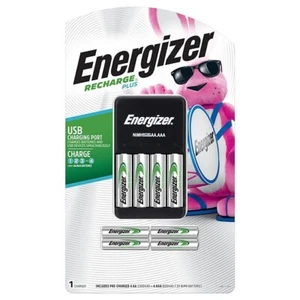 Energizer Recharge PowerPlus Charger AA & AAA Batteries Rechargeable 5 Year Life - Picture 1 of 6