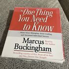 MARCUS BUCKINGHAM - The One Thing You Need to Know - CD Audio - Managing Leading