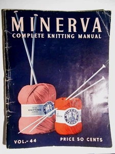 VTG 1st Edition 1936 MINERVA Complete Knitting Manual Patterns & Stitch Guide - Picture 1 of 4