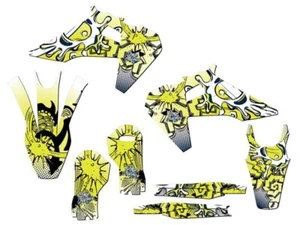 2019-2022 FX ZANY Yellow Senge Graphics Kit Compatible with Husqvarna - Picture 1 of 10