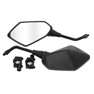 Black Motorcycle Rear View Side Mirrors with LED Turn Signal Light For Honda CBR