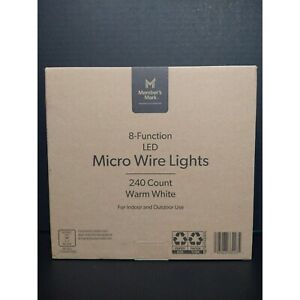 Members Mark 8 Function LED Micro Wire Lights Warm White 240 Count