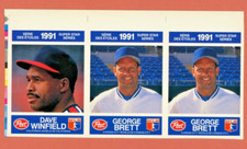 1991 Post Canadian Super Star Series GEORGE BRETT & DAVE WINFIELD PRINTERS PROOF