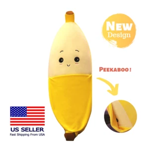 "Nuovo peluche peekaboo banana pelabile imbottito animale ultra morbido 16" - Foto 1 di 6